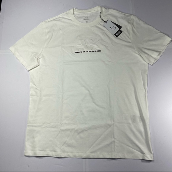 ARMANI EXCHANGE T-shirt Men’s X-LARGE White Embossed Logo - Picture 1 of 11
